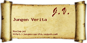 Jungen Verita névjegykártya